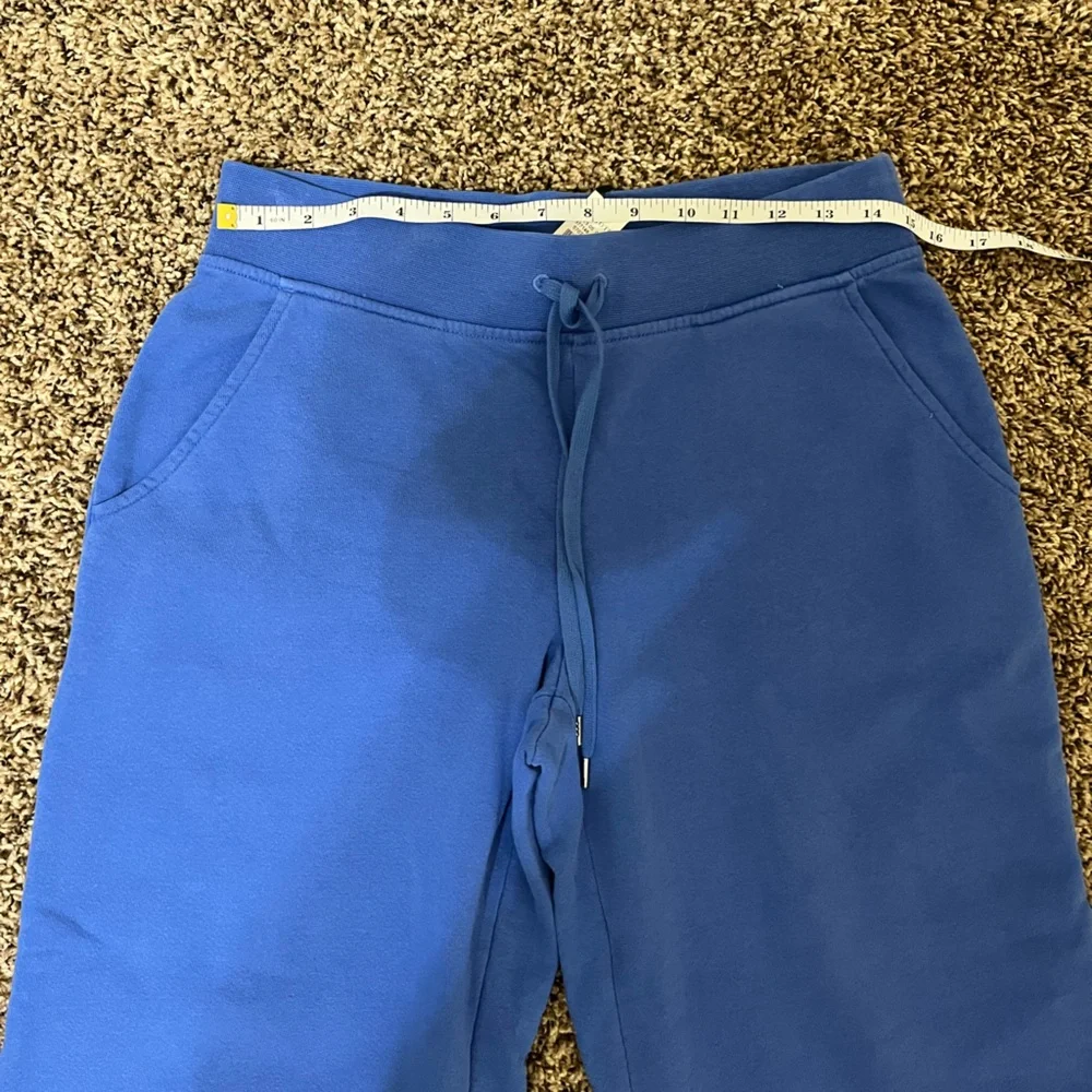 New! NWT Talbots Bright Blue Beach Terry Wide Crop Pants - Picture 7 of 10